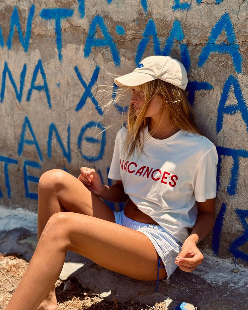 Find Vacances Red T Shirt - Little Palma at Bungalow Trading Co.