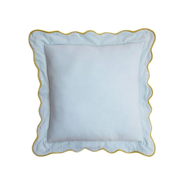 Find Velvet Scalloped Cushion Cloud - Mosey Me at Bungalow Trading Co.