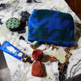 Find Vinita Terry Pouch Lapis Large - Sage & Clare at Bungalow Trading Co.