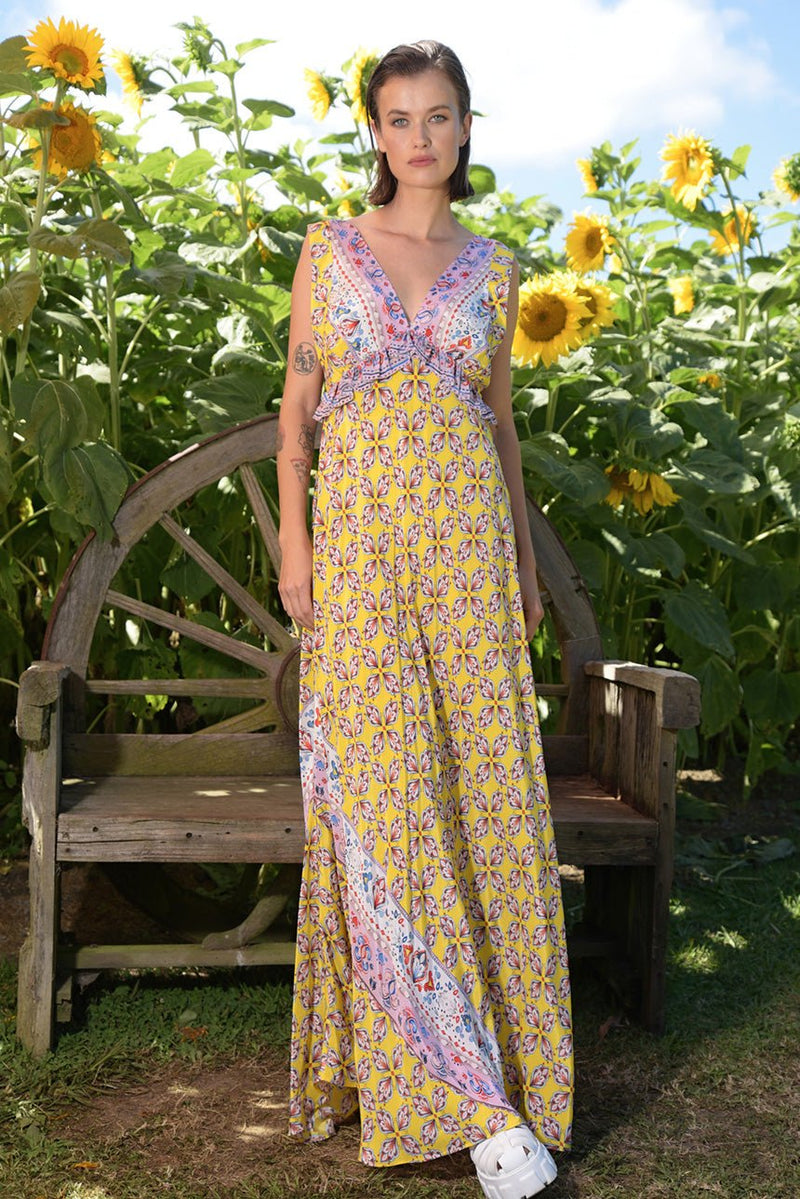 Find Vintage Affair Dress Yellow - Curate by Trelise Cooper at Bungalow Trading Co.