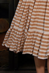 Find Walk In The Park Dress Coffee Stripe - Curate by Trelise Cooper at Bungalow Trading Co.