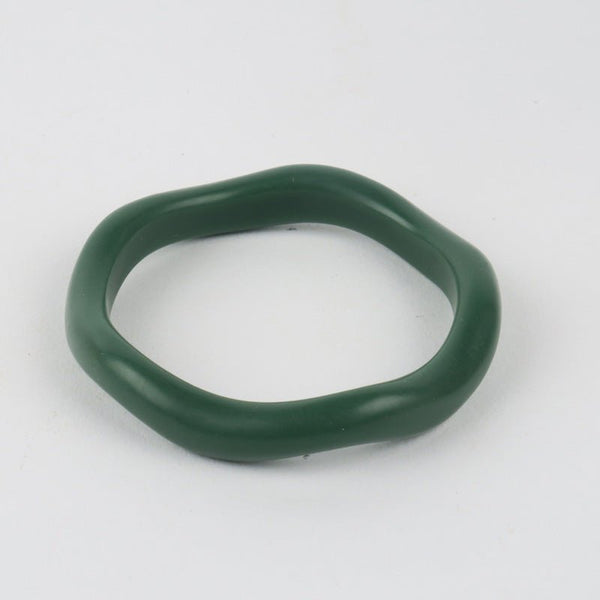 Find Wave Resin Bangle Army Green - Moose and Meg at Bungalow Trading Co.