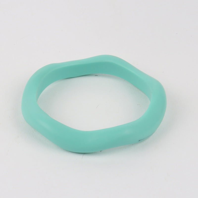 Find Wave Resin Bangle Light Aqua - Moose and Meg at Bungalow Trading Co.