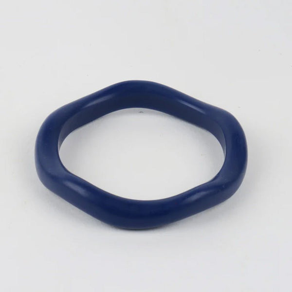 Find Wave Resin Bangle Navy - Moose and Meg at Bungalow Trading Co.