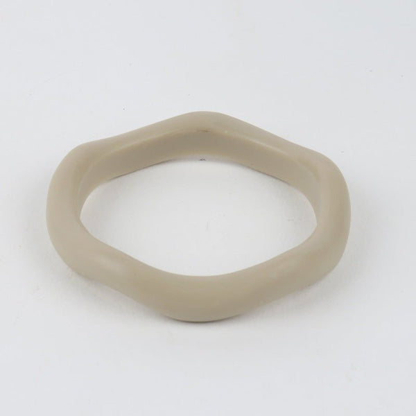 Find Wave Resin Bangle Oatmeal - Moose and Meg at Bungalow Trading Co.