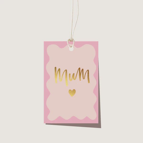 Find Wavy Mum Gift Tag - Elm Paper at Bungalow Trading Co.
