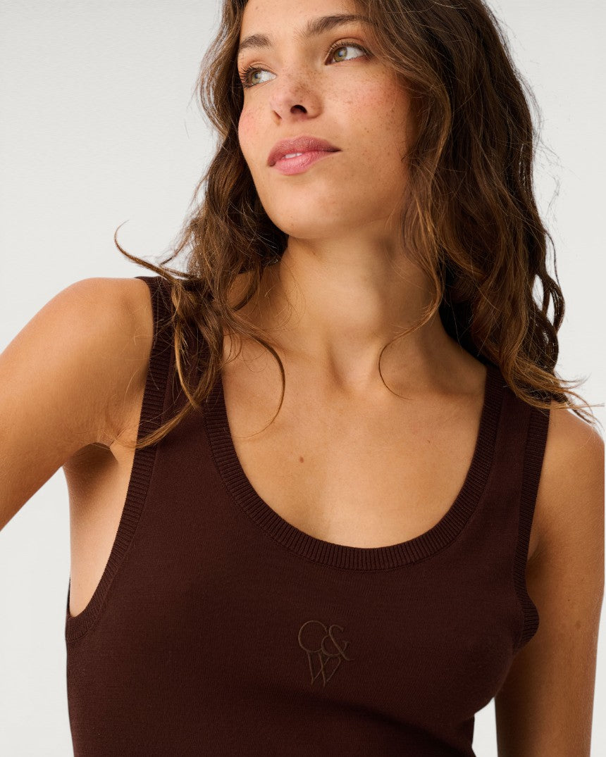 Thea Knit Tank Truffle