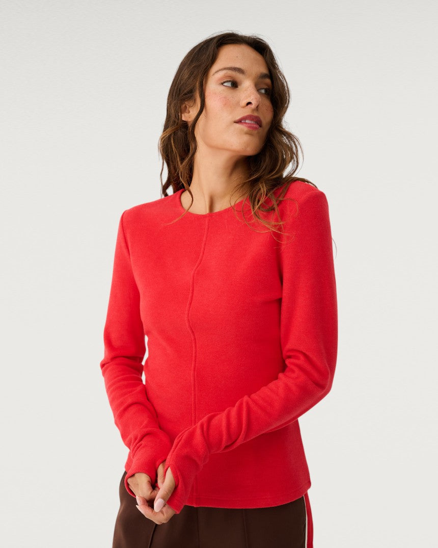 Aspyn Long Sleeve Top Siren Red