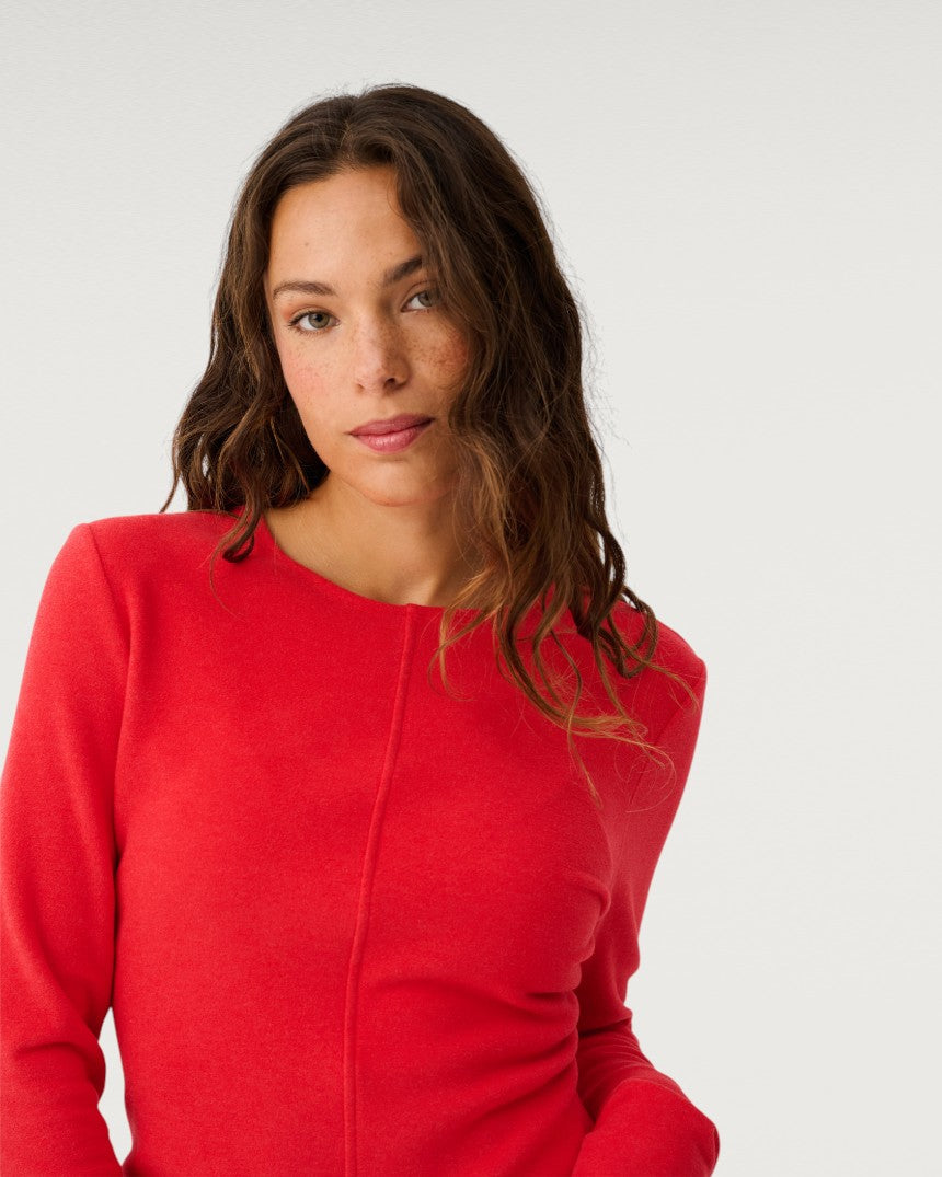 Aspyn Long Sleeve Top Siren Red