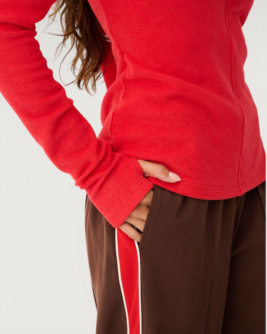 Dusty Pant Truffle/Red