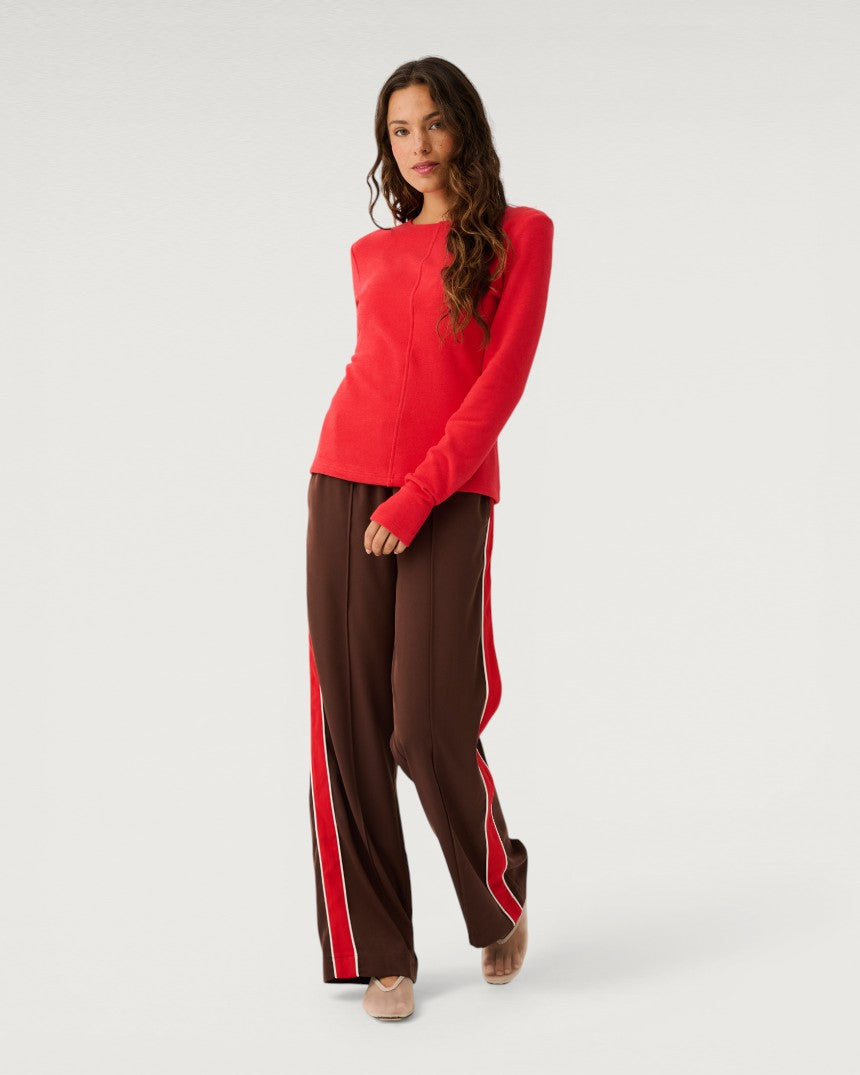 Dusty Pant Truffle/Red