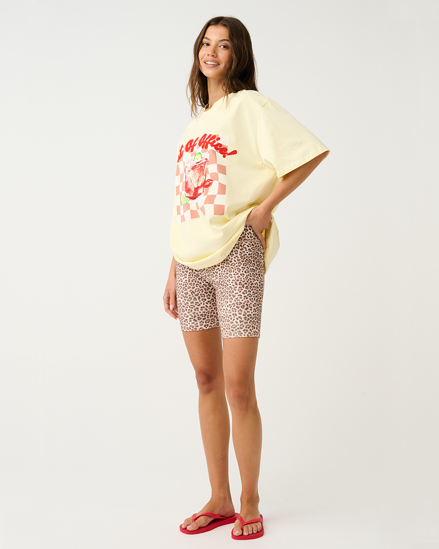 Out Of Office Tee Vintage Wash Lemon