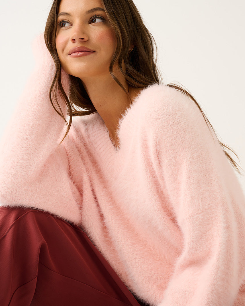 Emmie Knit Sweater Blush