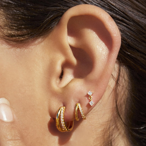 Winnie Gold Huggie Earrings Mini