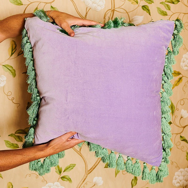 Find Wisteria Lane Velvet Tassel Cushion - Kip & Co at Bungalow Trading Co.