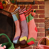 Palmina Knitted Stocking Crimson
