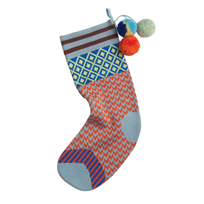 Palmina Knitted Stocking Cerulean