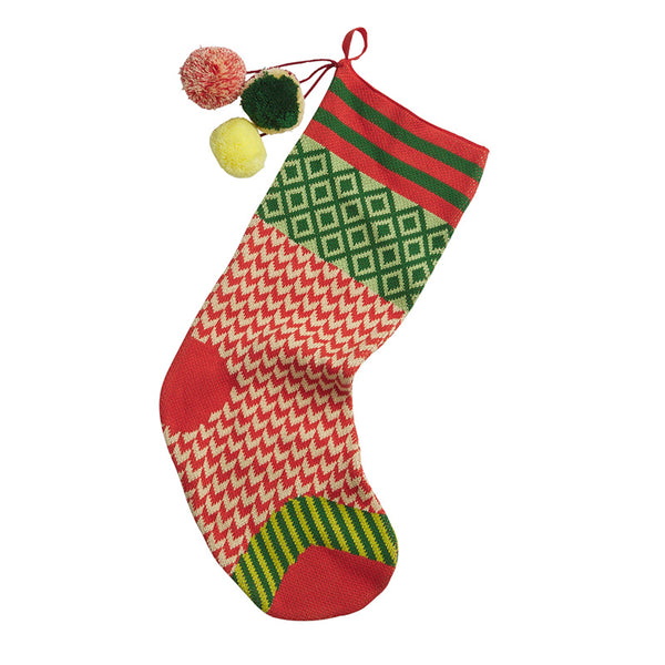 Palmina Knitted Stocking Crimson
