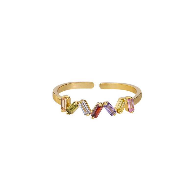 Find Zig Zag Multi Crystal Ring - Tiger Tree at Bungalow Trading Co.