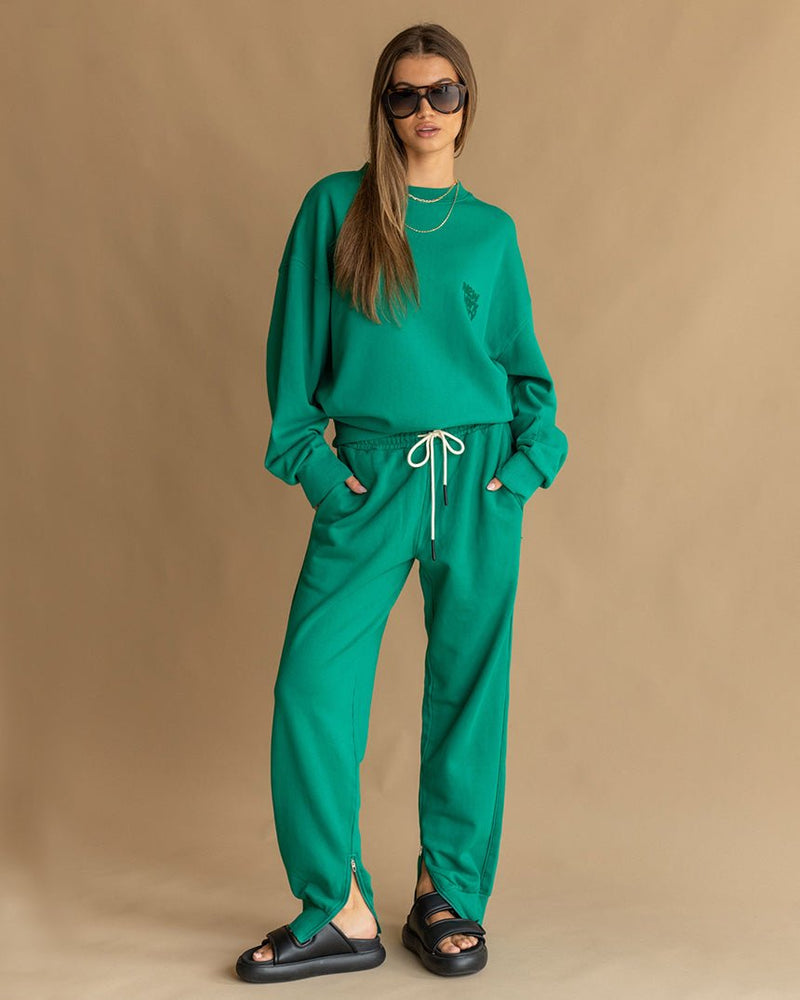 Find Zip Hem Trackpant Washed Ivy - Araminta James at Bungalow Trading Co.