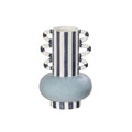 Harper Stripe Vase  Blue/Navy/Off White