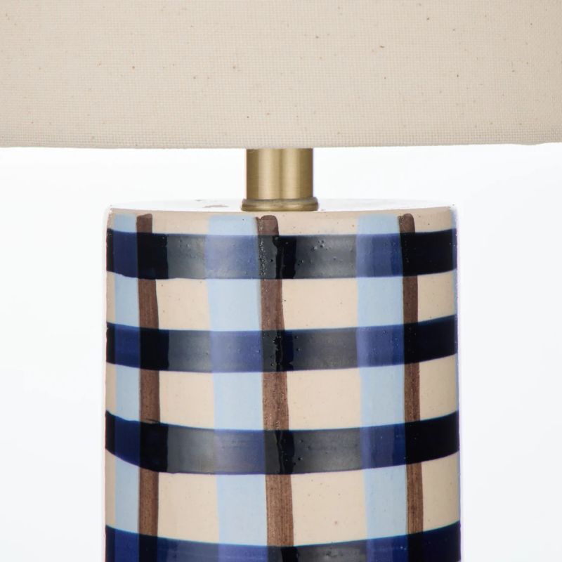 Leni Table Lamp Ivory & Blue