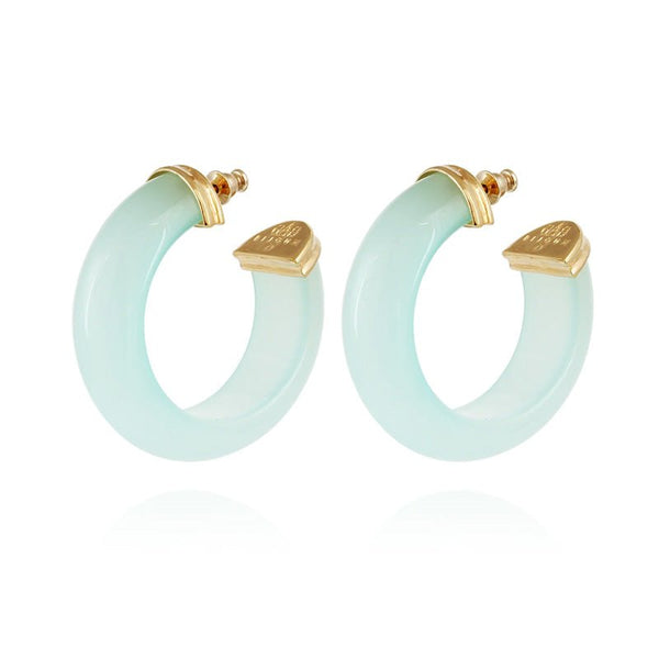 Find Abalone Hoop Earrings Blue - GAS Bijoux at Bungalow Trading Co.