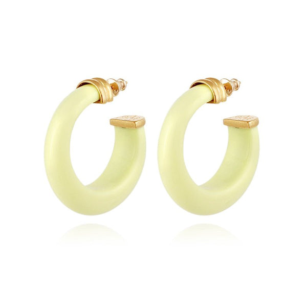 Find Abalone Hoop Earrings Yellow - GAS Bijoux at Bungalow Trading Co.