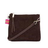 Find Alexis Crossbody Chocolate Suede - Arlington Milne at Bungalow Trading Co.