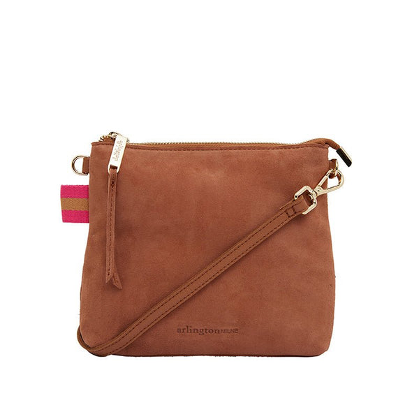 Find Alexis Crossbody Gingerbread Suede - Arlington Milne at Bungalow Trading Co.