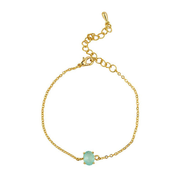 Find Aquamarine Gold Chain Bracelet - Tiger Tree at Bungalow Trading Co.