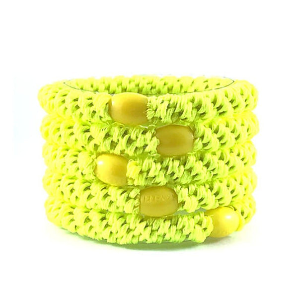 Find Beeyoo Hairbands Neon Yellow Set of 5 - Beeyoo at Bungalow Trading Co.