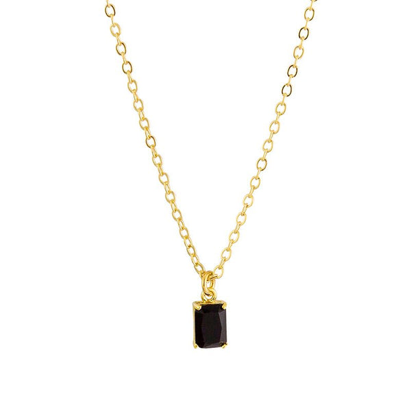 Find Black Crystal Pendant Necklace - Tiger Tree at Bungalow Trading Co.