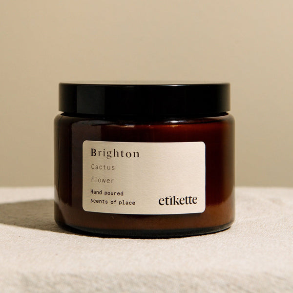Find Brighton 500ml Double Wick Candle - Etikette at Bungalow Trading Co.