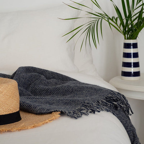 Find Cambridge NZ Wool Throw Navy - Codu at Bungalow Trading Co.