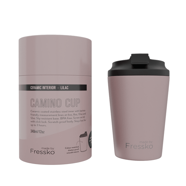 Find Ceramic Camino Coffee Cup 340ml Lilac - FRESSKO at Bungalow Trading Co.