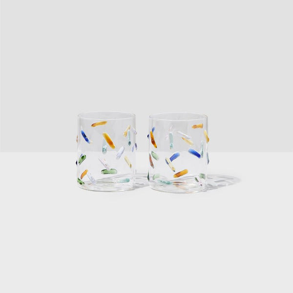 Find Confetti Glasses Set of 2 - Fazeek at Bungalow Trading Co.