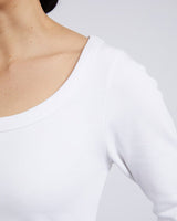 Find Crystal L/S Rib Tee White - Elm at Bungalow Trading Co.
