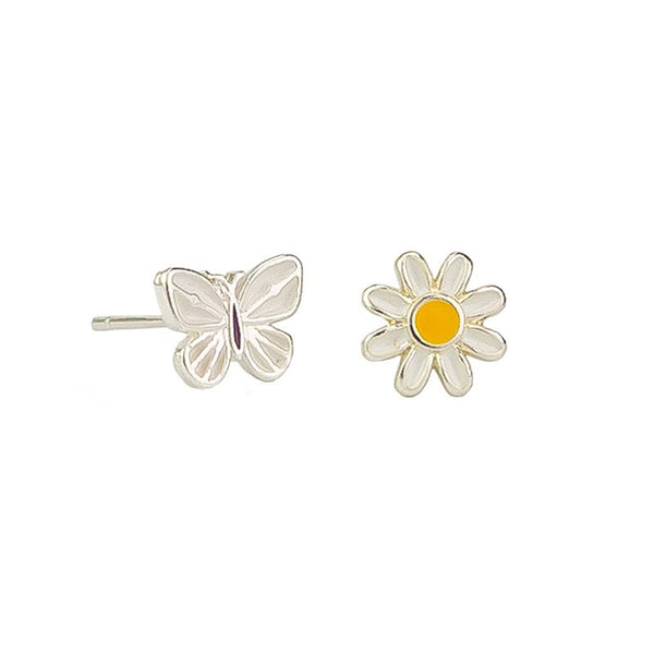 Find Daisy & Butterfly Stud Earrings - Tiger Tree at Bungalow Trading Co.