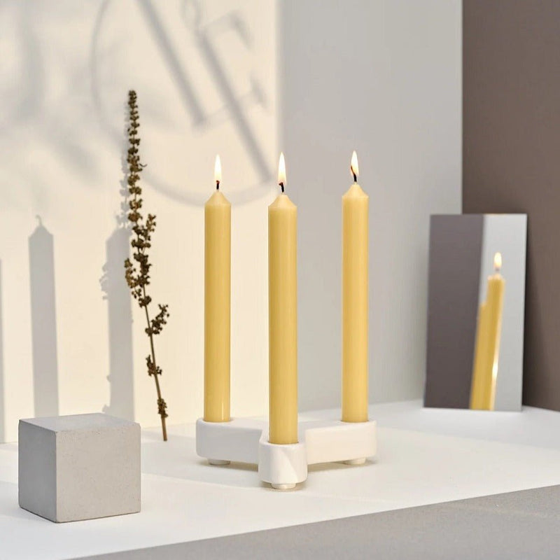 Find Dinner Candle 20cm Jaune Pop - Domaine Lumiere at Bungalow Trading Co.