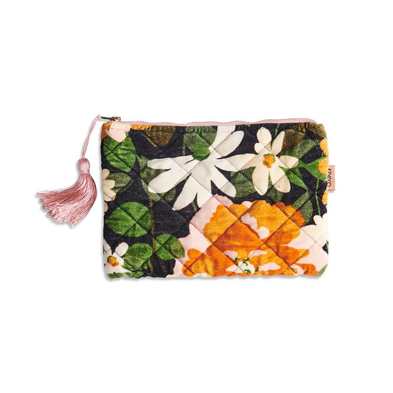 Find Dreamy Floral Velvet Cosmetics Purse - Kip & Co at Bungalow Trading Co.