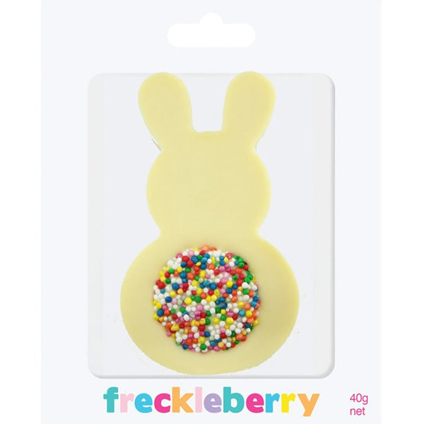 Find Easter White Chocolate Bunny Multi Tail - Freckleberry Chocolate Factory at Bungalow Trading Co.