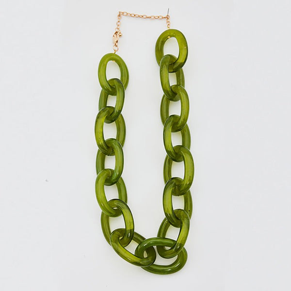 Find Figero Necklace Olive Marble - Holiday Trading at Bungalow Trading Co.