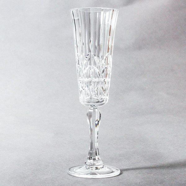 Find Flemington Acrylic Champagne Flute Clear - Indigo Love at Bungalow Trading Co.