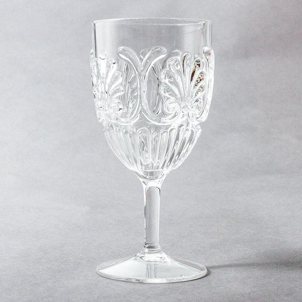 Find Flemington Acrylic Wine Glass Clear - Indigo Love at Bungalow Trading Co.