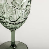 Find Flemington Acrylic Wine Glass Green - Indigo Love at Bungalow Trading Co.