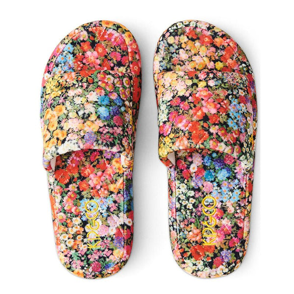 Find Forever Floral Black Quilted Velvet Slippers - Kip & Co at Bungalow Trading Co.