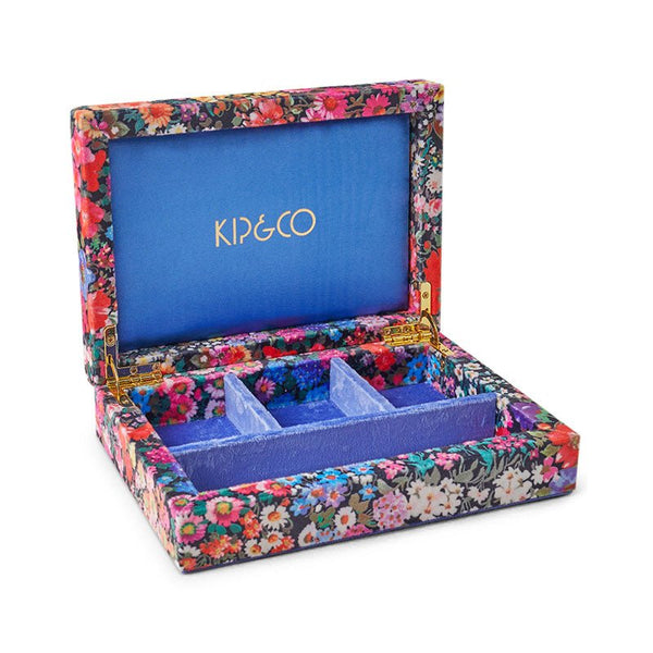 Find Forever Floral Black Small Velvet Jewellery Box - Kip & Co at Bungalow Trading Co.