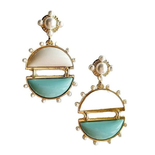 Find Gigi Pearl Earring Mint - Zoda at Bungalow Trading Co.