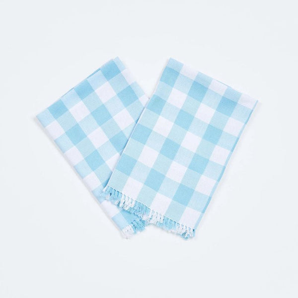 Find Gingham Napkins Blue Set of 6 - Bonnie & Neil at Bungalow Trading Co.